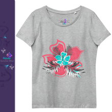 Charger l'image dans la galerie, T-shirt moulant pour femme Motif 'Cinétique de la Rosée vivifiée'