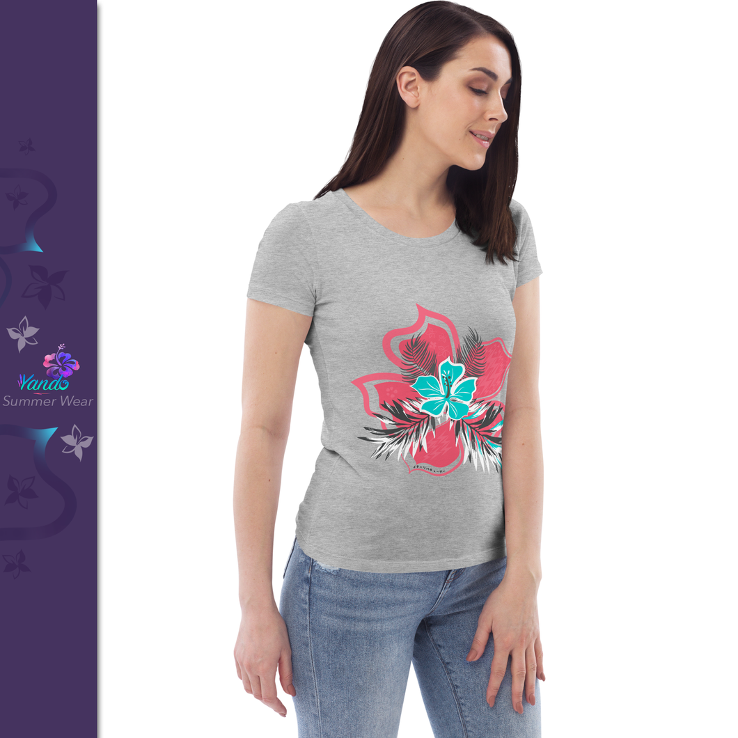 T-shirt moulant pour femme Motif 'Cinétique de la Rosée vivifiée'